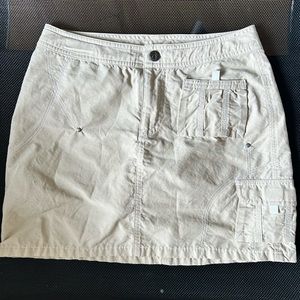 Cute Columbia Beige Skirt For Kids with Integrated Shorts